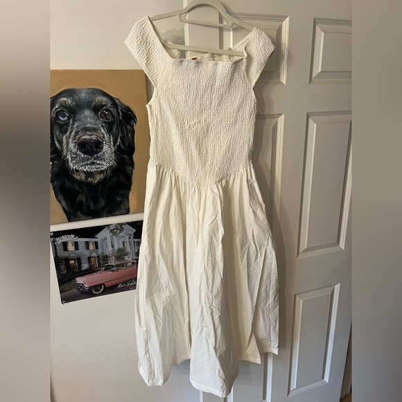 Cece Smocked Midi Dress 100% cotton - Picture 2 of 8